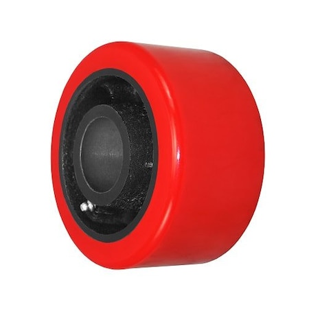 Durastar Wheel, 6X3 Heavy Duty Polyurethane, Steel Red, 1-15/16 Plain Bore, Re 630EX86K